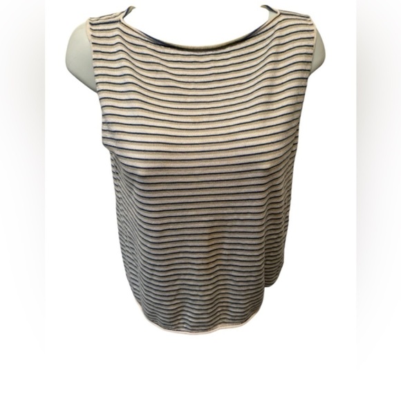 Dušan Paunovic Cashmere Silk Blend Striped  Luxury Designer Sweater Tank Sz XL - Picture 3 of 5